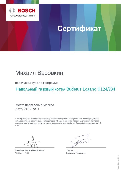 Напольные газовые котлы Buderus Logano G124